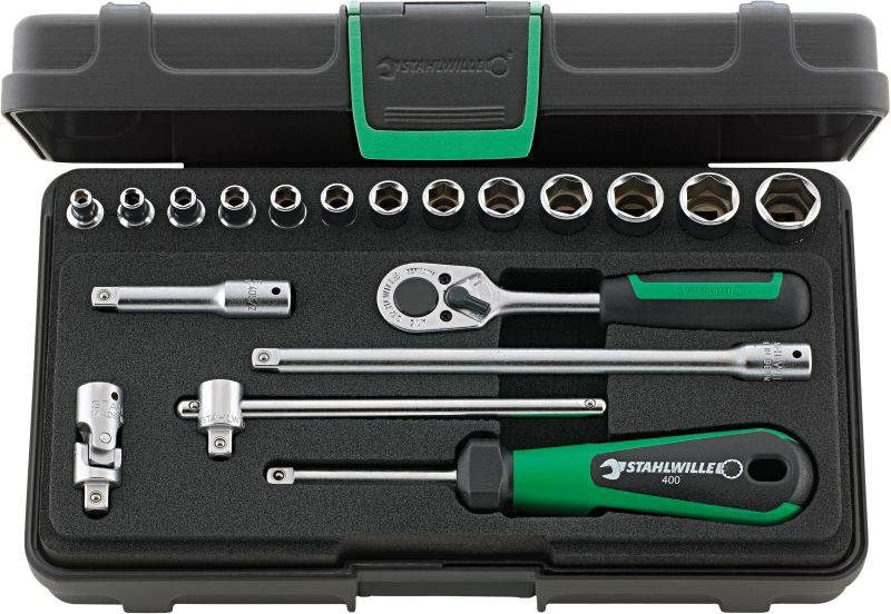 Stahlwille 40/13/6 KN set nasadnih ključeva, 1/4″ (6,3 mm), 19 delova