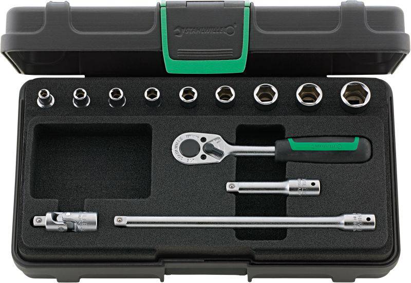 Stahlwille 40/9/4 KN set nasadnih ključeva, 1/4″ (6,3 mm), 13 delova
