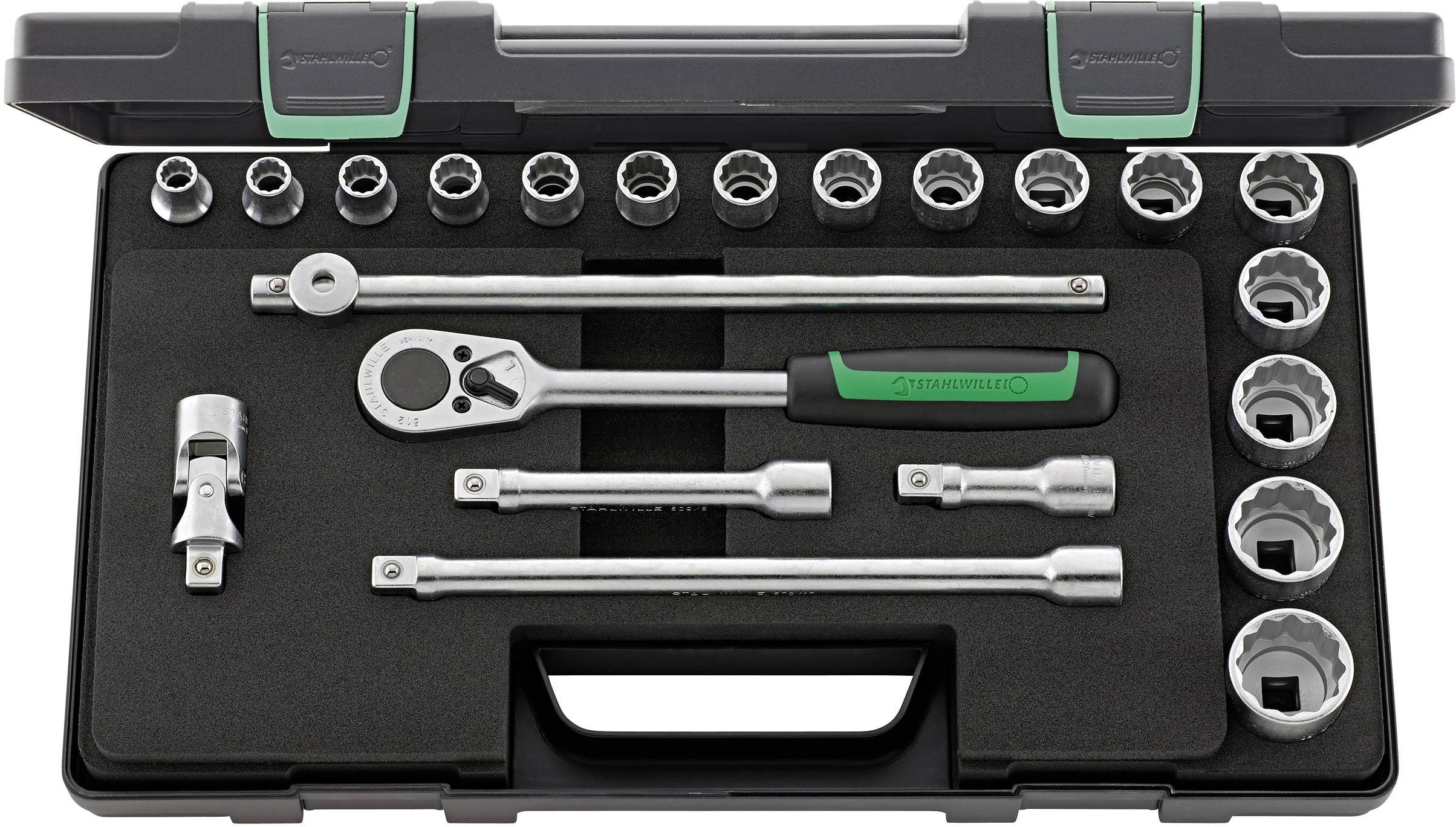 Stahlwille 50/16/6 KN set nasadnih ključeva, 1/2″ (12,5 mm), 22 dela