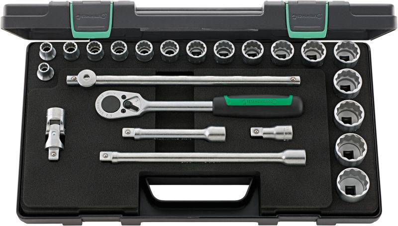 Stahlwille 50A/17/6 KN set nasadnih ključeva, 1/2″ (12,5 mm), 23 dela