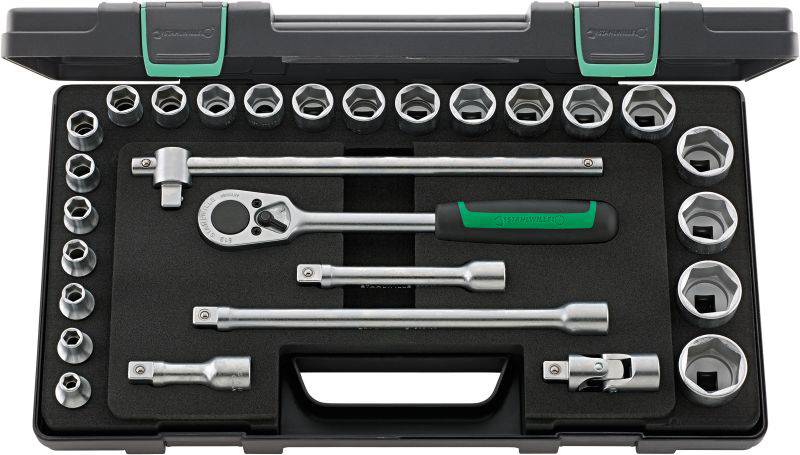 Stahlwille 52/22/6 KN set nasadnih ključeva, 1/2″ (12,5 mm), 28 delova