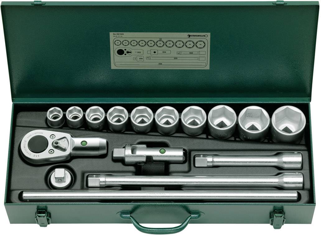 Stahlwille 55/10/6 set nasadnih ključeva, 3/4″ (20 mm), 16 delova