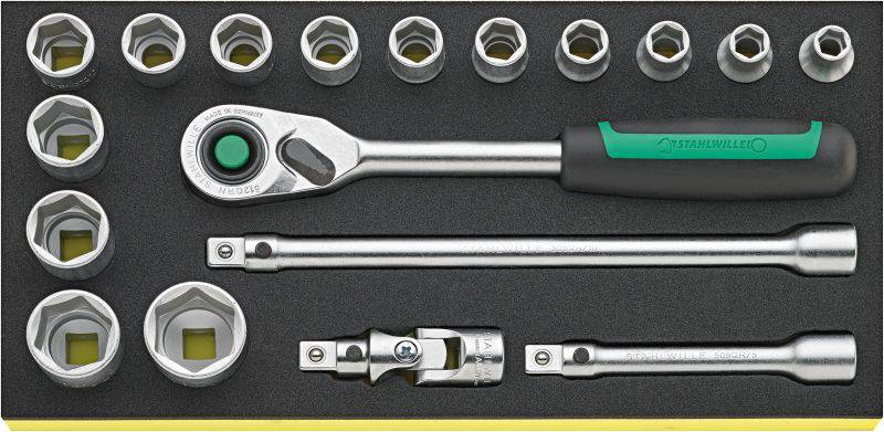 Stahlwille ZOLL 52/14/4 QR set nasadnih ključeva, 18 delova