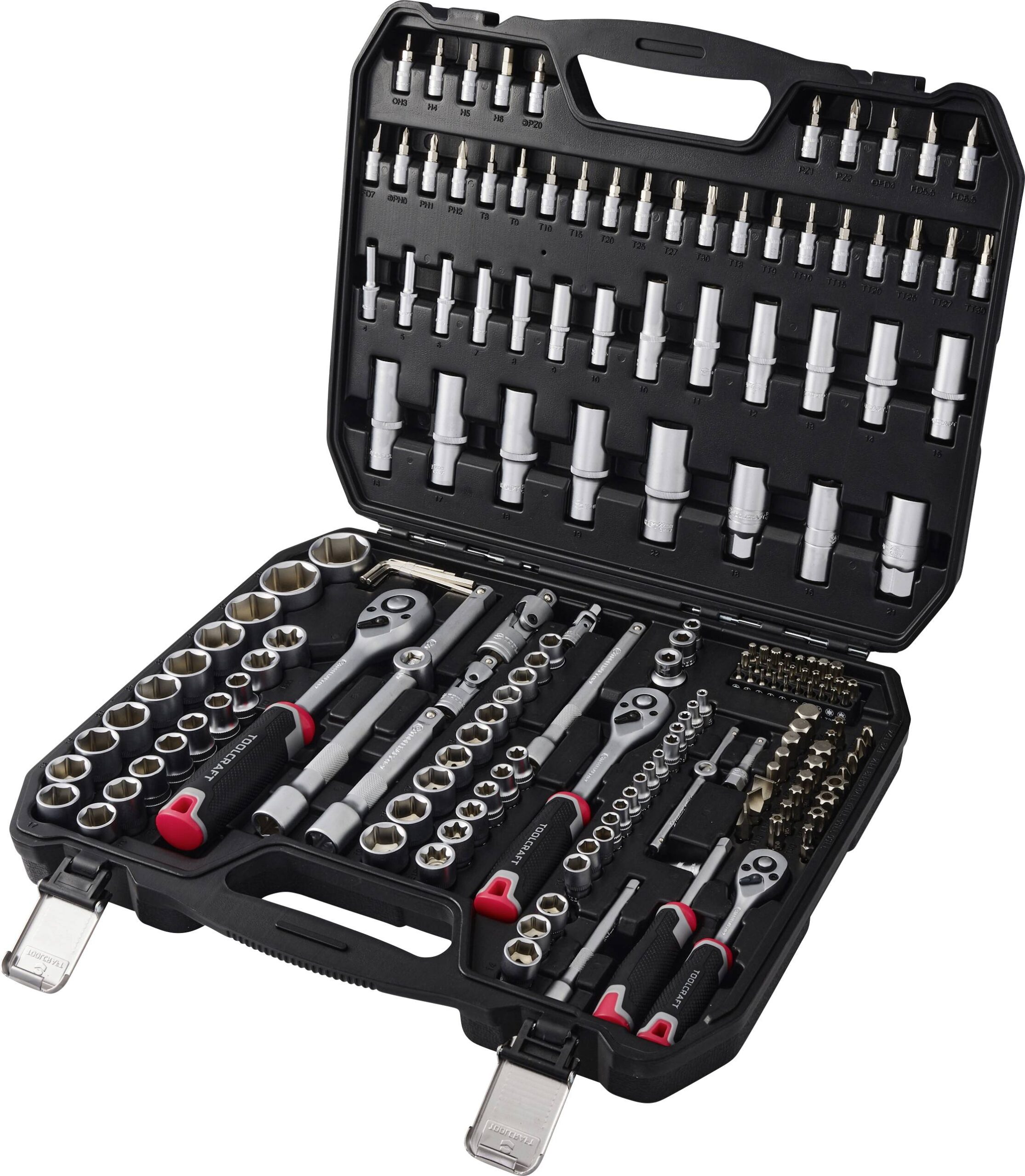 TOOLCRAFT TO-10674594 set bitova i nasadnih ključeva, 1/2″, 179 delova