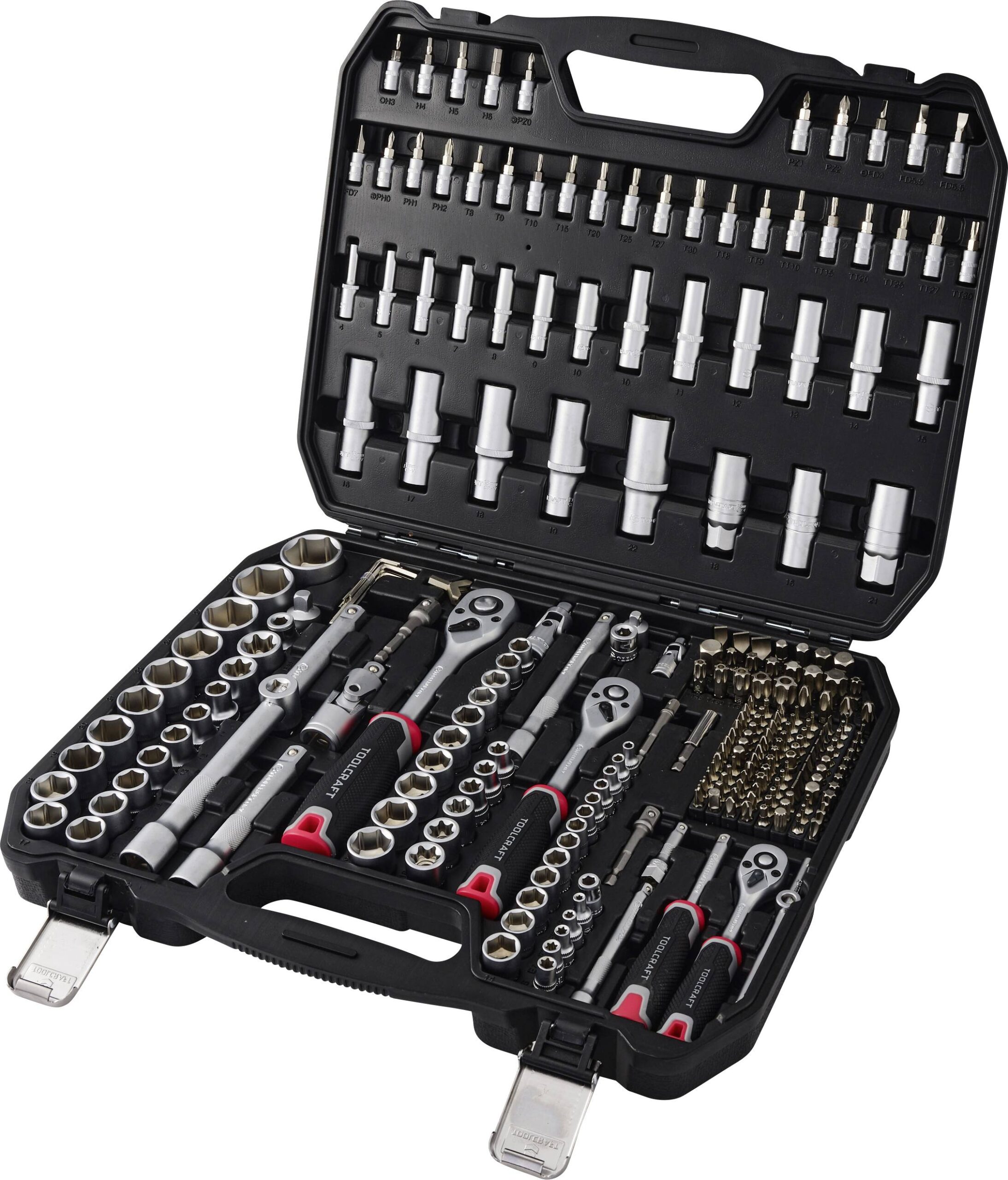 TOOLCRAFT TO-10674603 set bitova i nasadnih ključeva, 1/2″, 255 delova