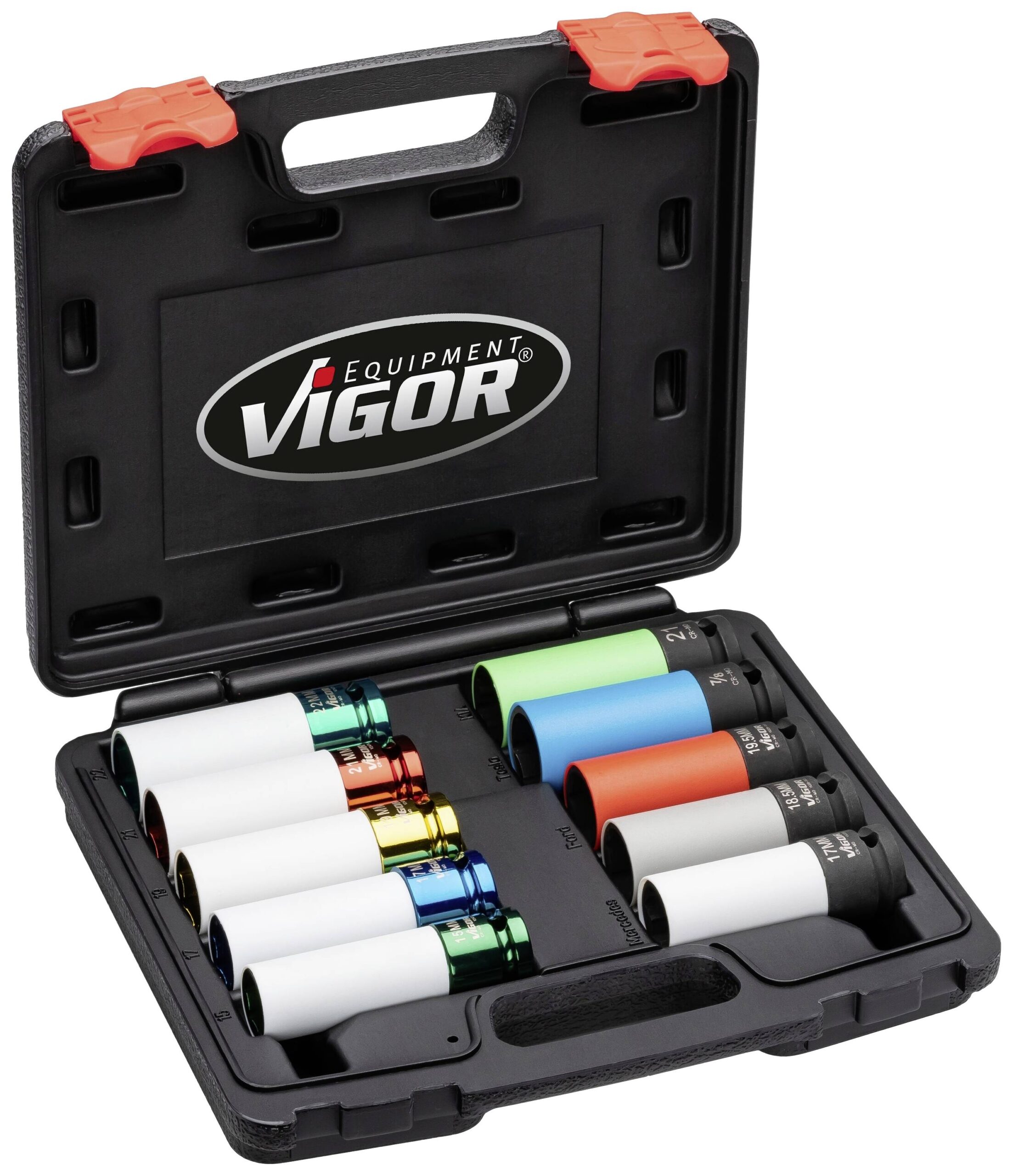 VIGOR V6312/10 udarni nasadni ključ, spoljni šestougaoni, 10 delova