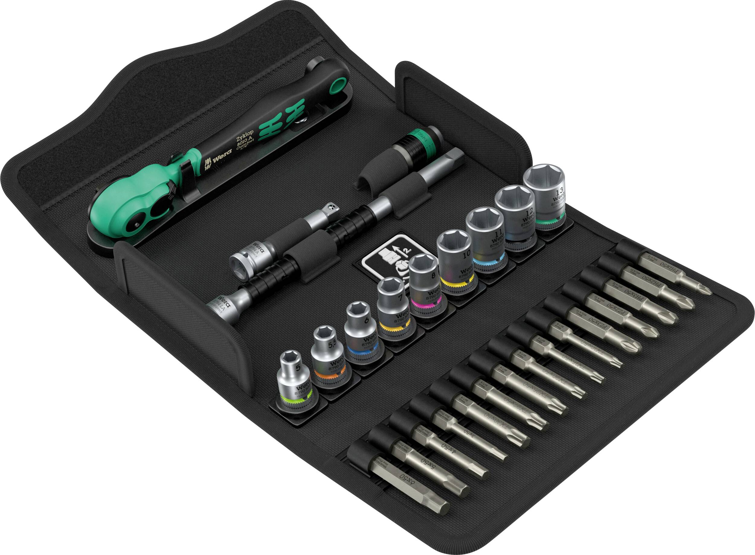 Wera 8100 SA 14 Zyklop račna, 1/4″, 28 delova