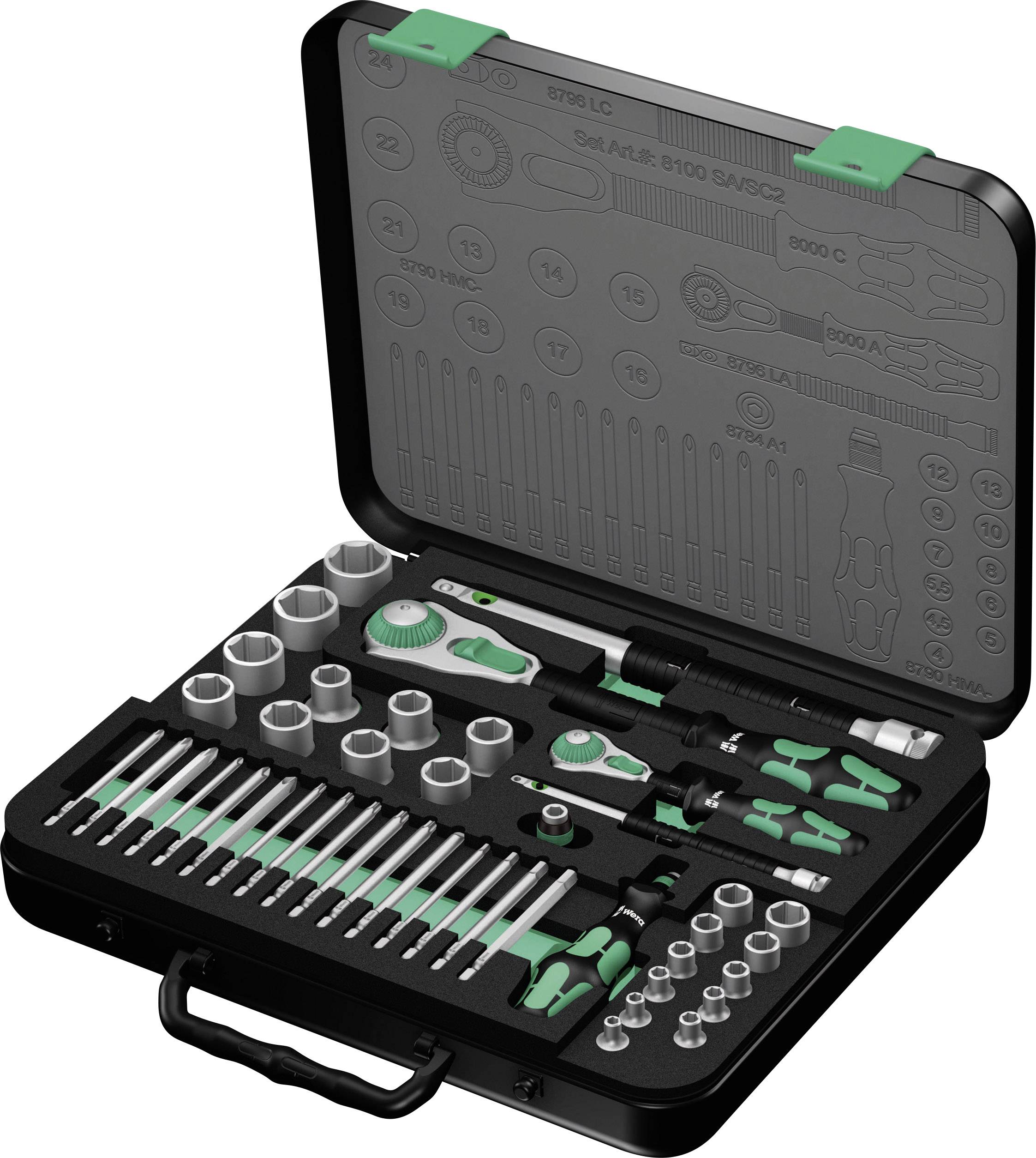 Wera 8100 SA/SC 2 Zyklop set nasadnih ključeva, 1/4″ (6,3 mm), 43 dela