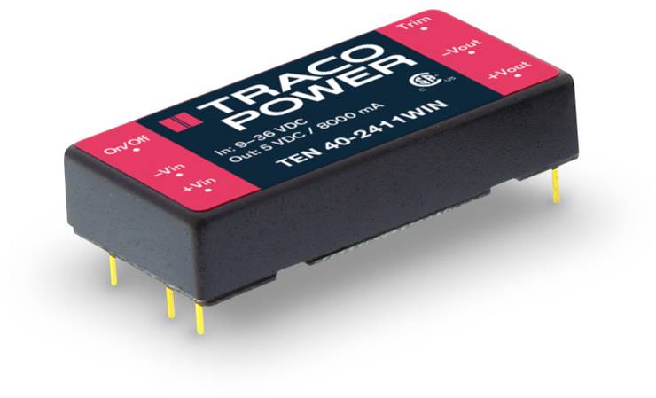 TracoPower TEN 40-4815WIN DC/DC napajanje - ispravljač za štampanu ploču 48 V/DC 24 V/DC 1.67 A 40 W Broj izlaza: 1 x.