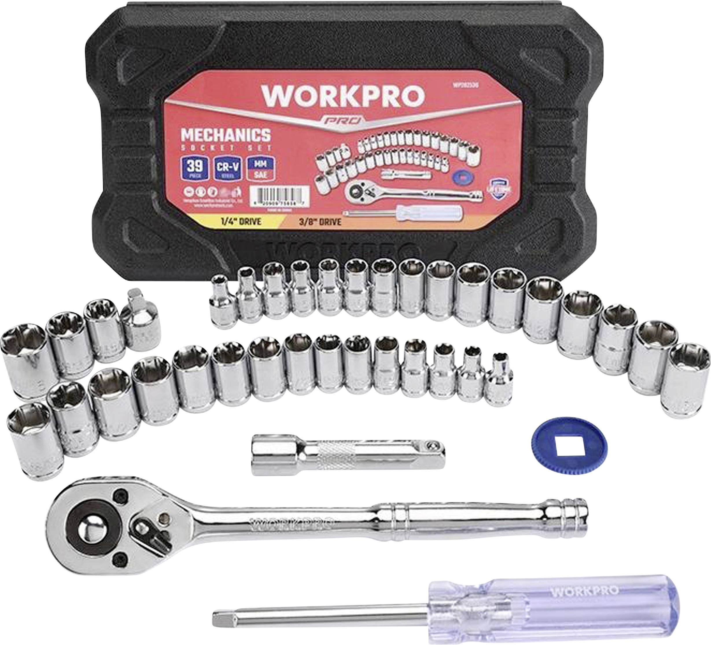 WorkPro WP202536 set umetaka za zavrtanje, 39 delova