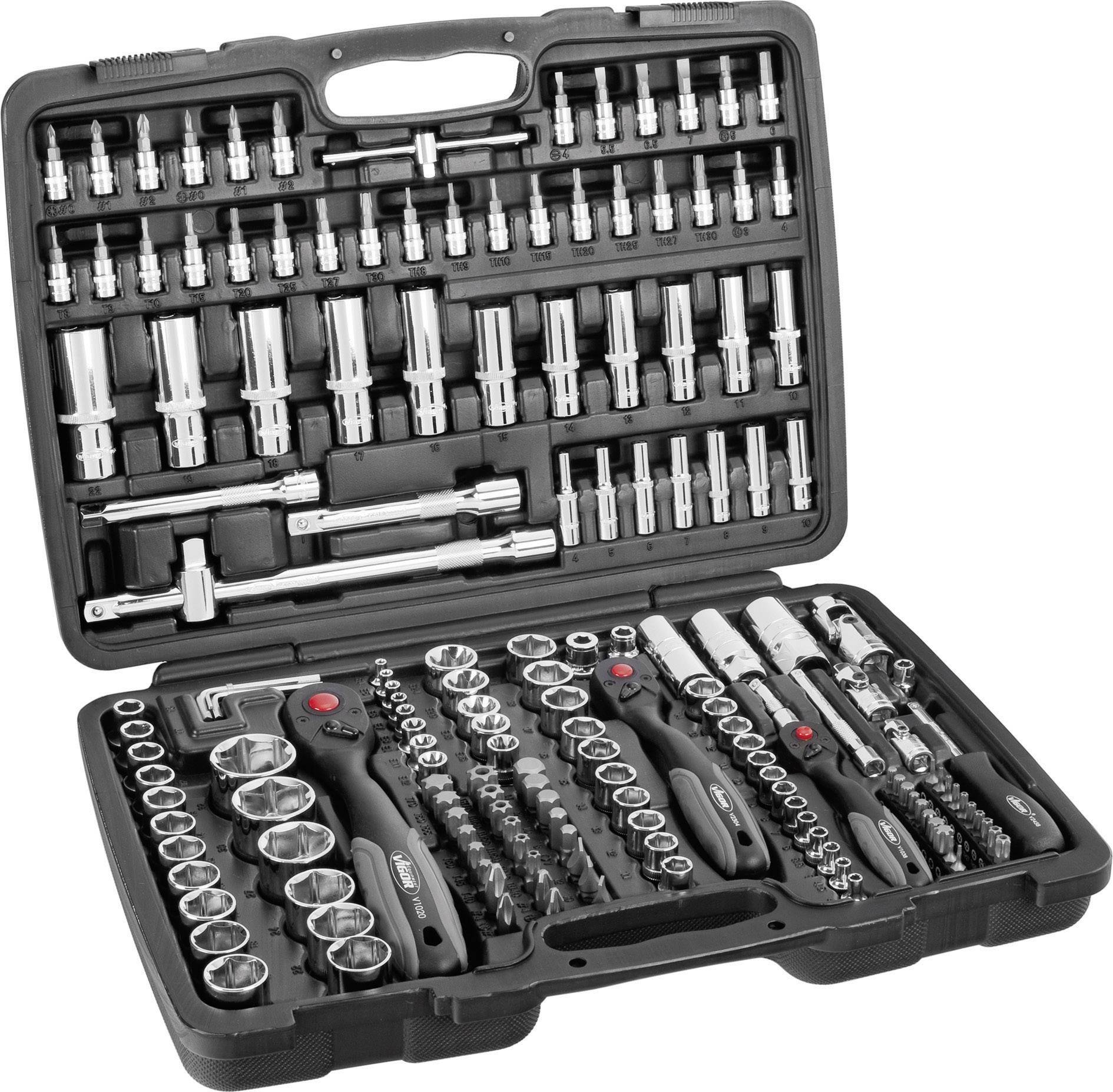 VIGOR V2461 set nasadnih ključeva, 172 dela