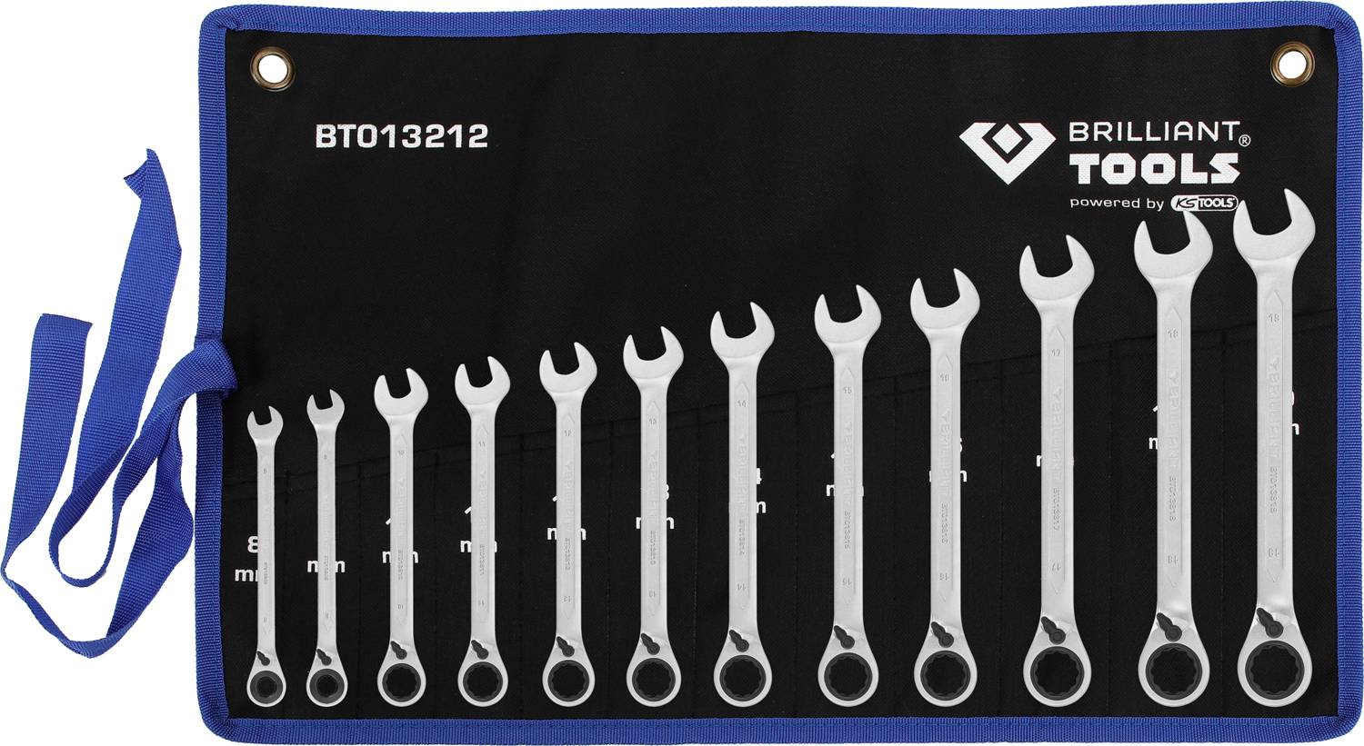 Brilliant Tools BT013212 set okastih ključeva sa račnom, 12 delova