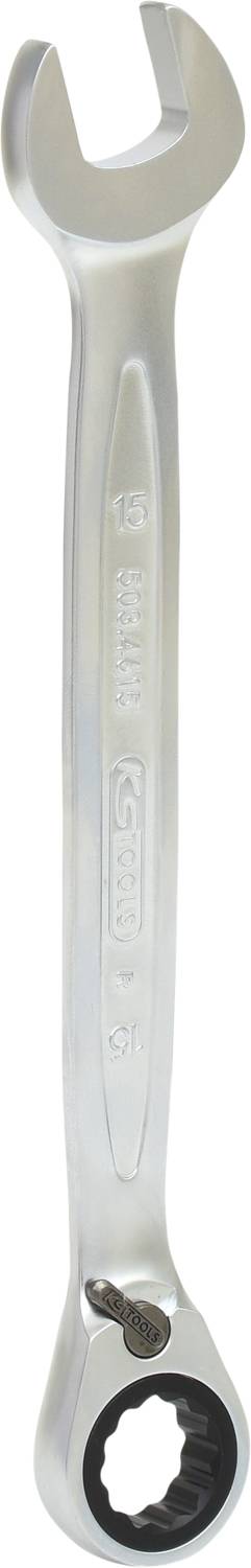 KS Tools 503.4615 viljuškasto-okasti ključ sa račnom, 15 mm