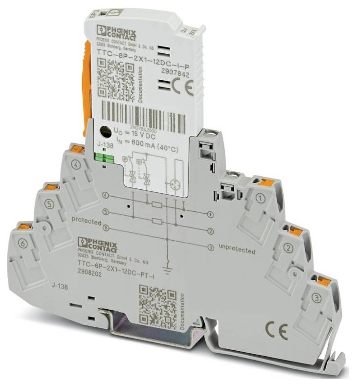 Phoenix Contact 2908202 TTC-6P-2X1-12DC-PT-I