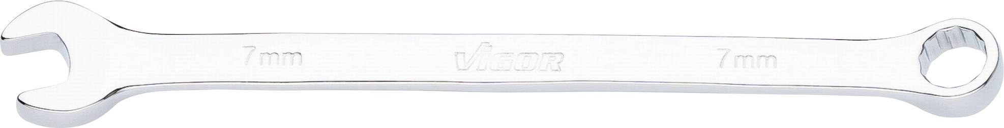 VIGOR V7740-7 viljuškasto-okasti ključ, 7 mm