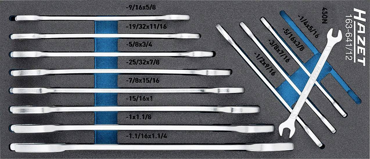 Hazet 163-641/12 set dvostranih viljuškastih ključeva, 12 delova