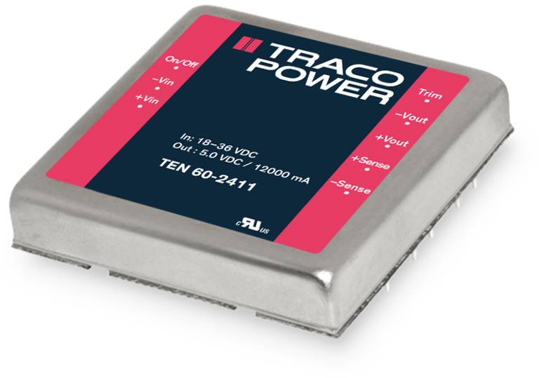 TracoPower TEN 60-4811 DC/DC napajanje - ispravljač za štampanu ploču 48 V/DC 5 V/DC 12 A 60 W Broj izlaza: 1 x.
