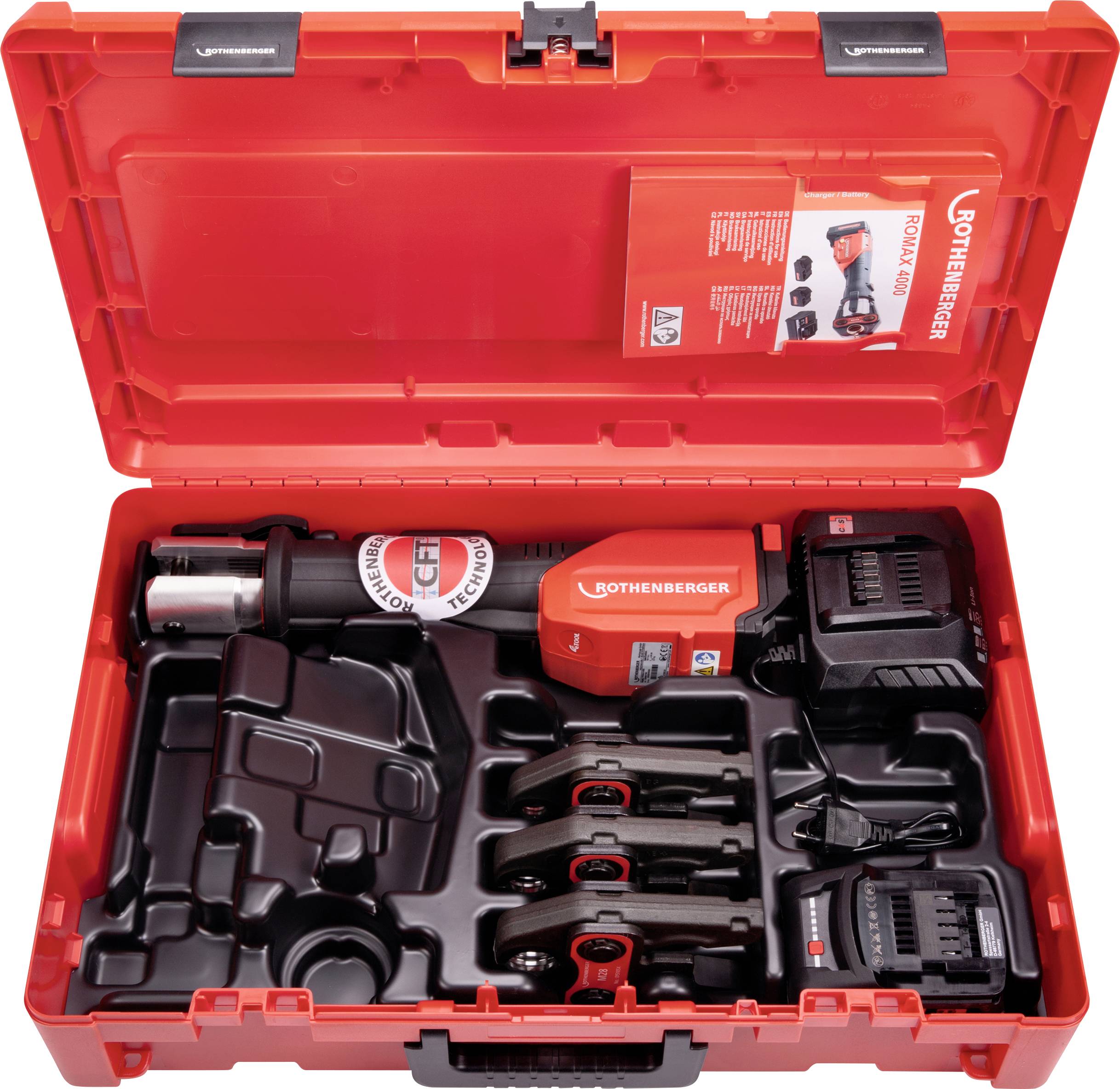 Rothenberger ROMAX 4000 vodoinstalaterski alat, 1 x 4,0 mm, čeljusti, 15-22-28 Ah 1000001927