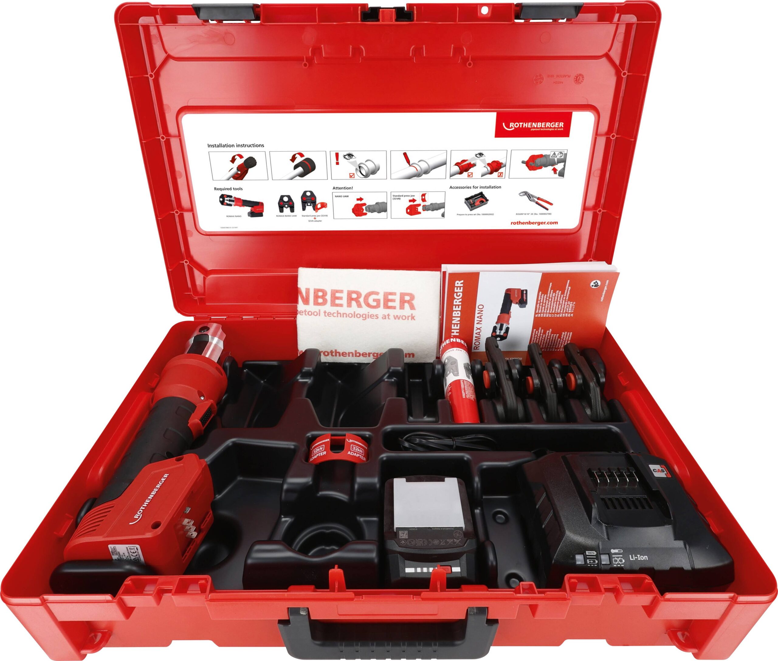 Rothenberger ROMAX NANO iJAWs U 16-20-25mm presa