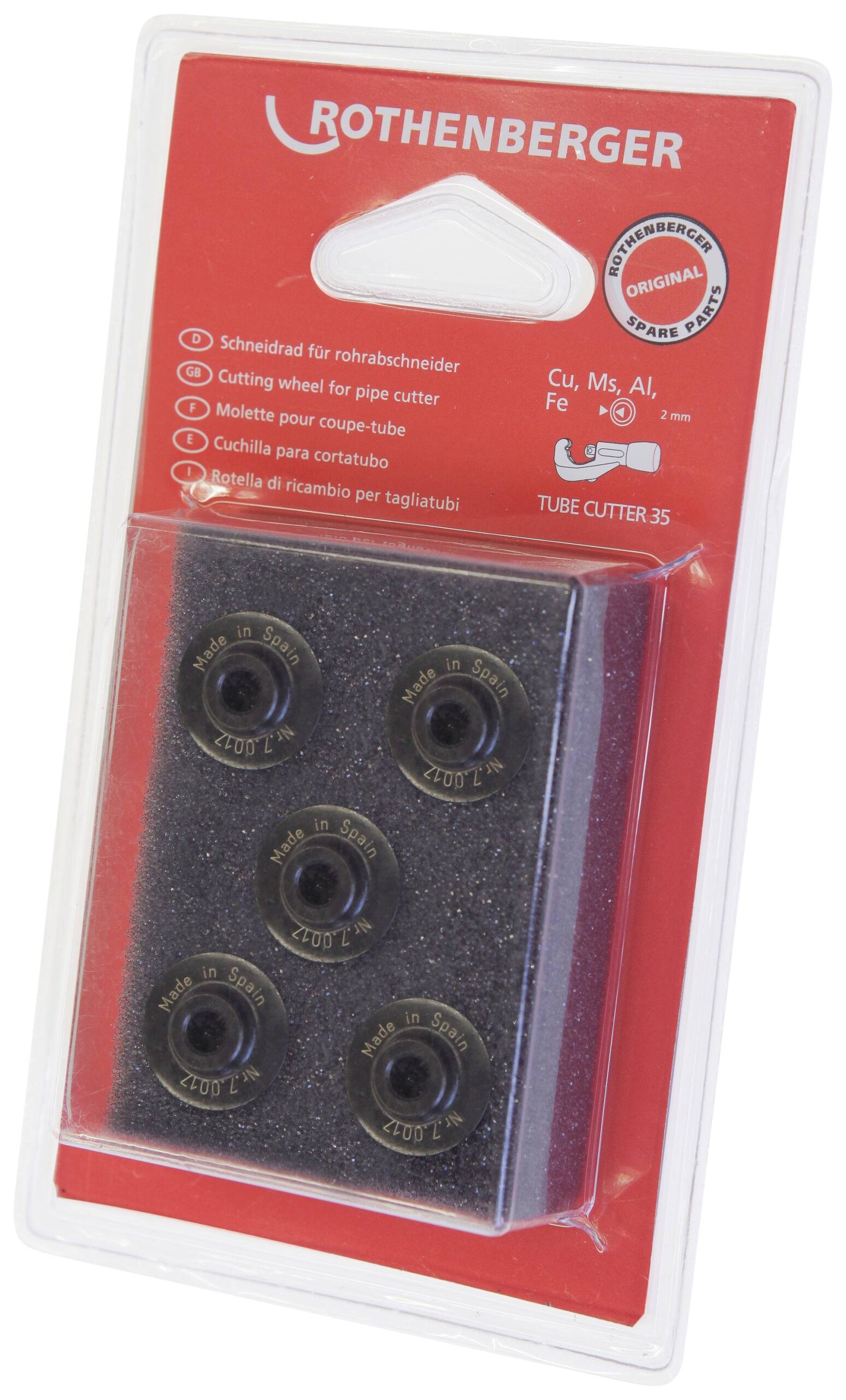 Rothenberger TC 35 Cu-Ms-Al-Fe 070017D vodoinstalaterski alat, 5 delova
