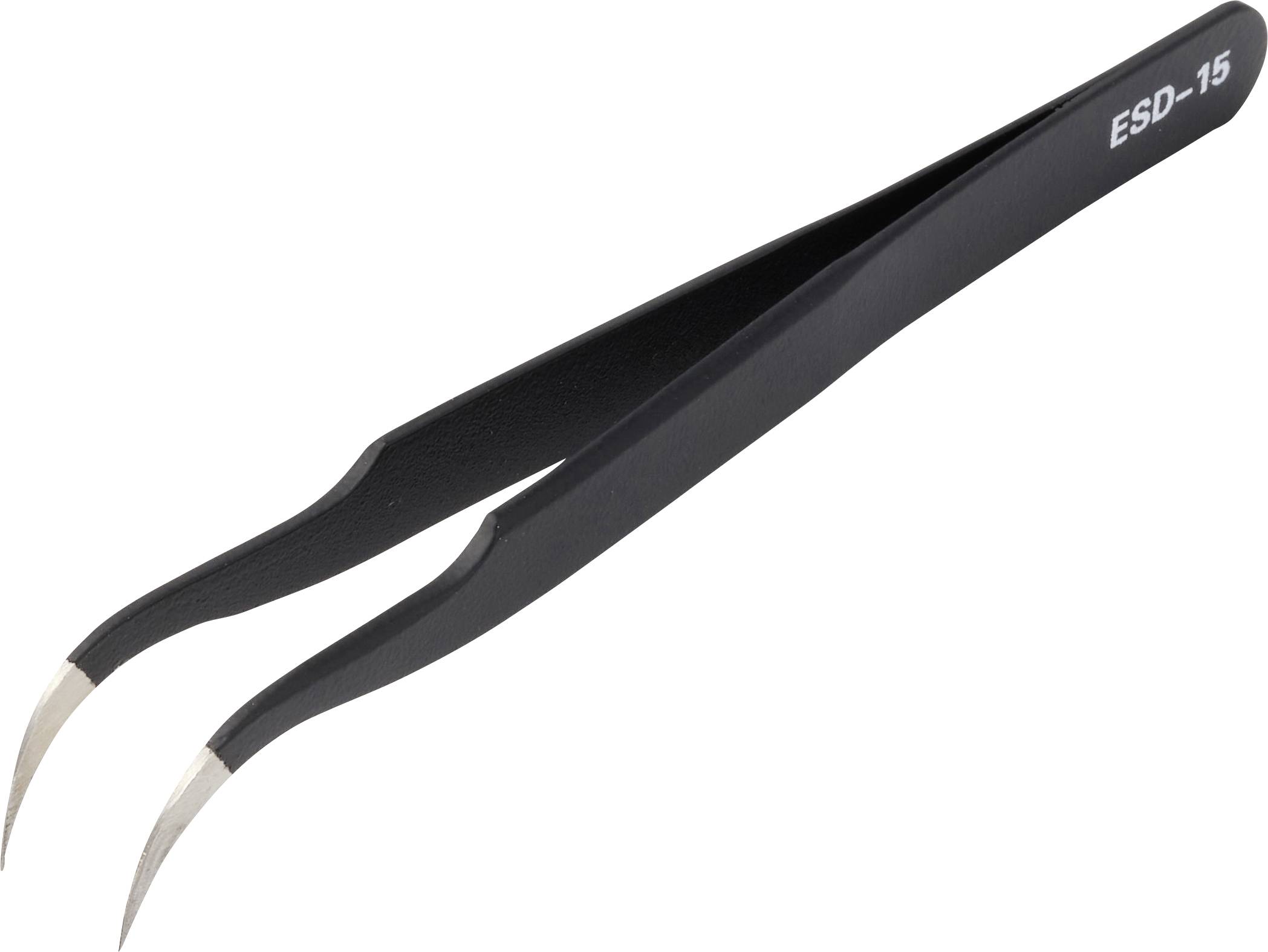 Tru Components pinceta, ESD, 120 x 10 mm, nerđajući čelik, metalna, oblik vrha pljosnata