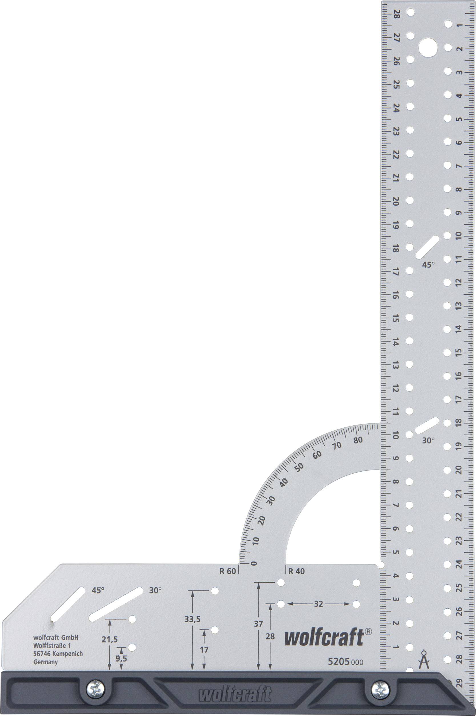 Wolfcraft 5205000 ugaonik sa naslonom, 200 x 300 mm