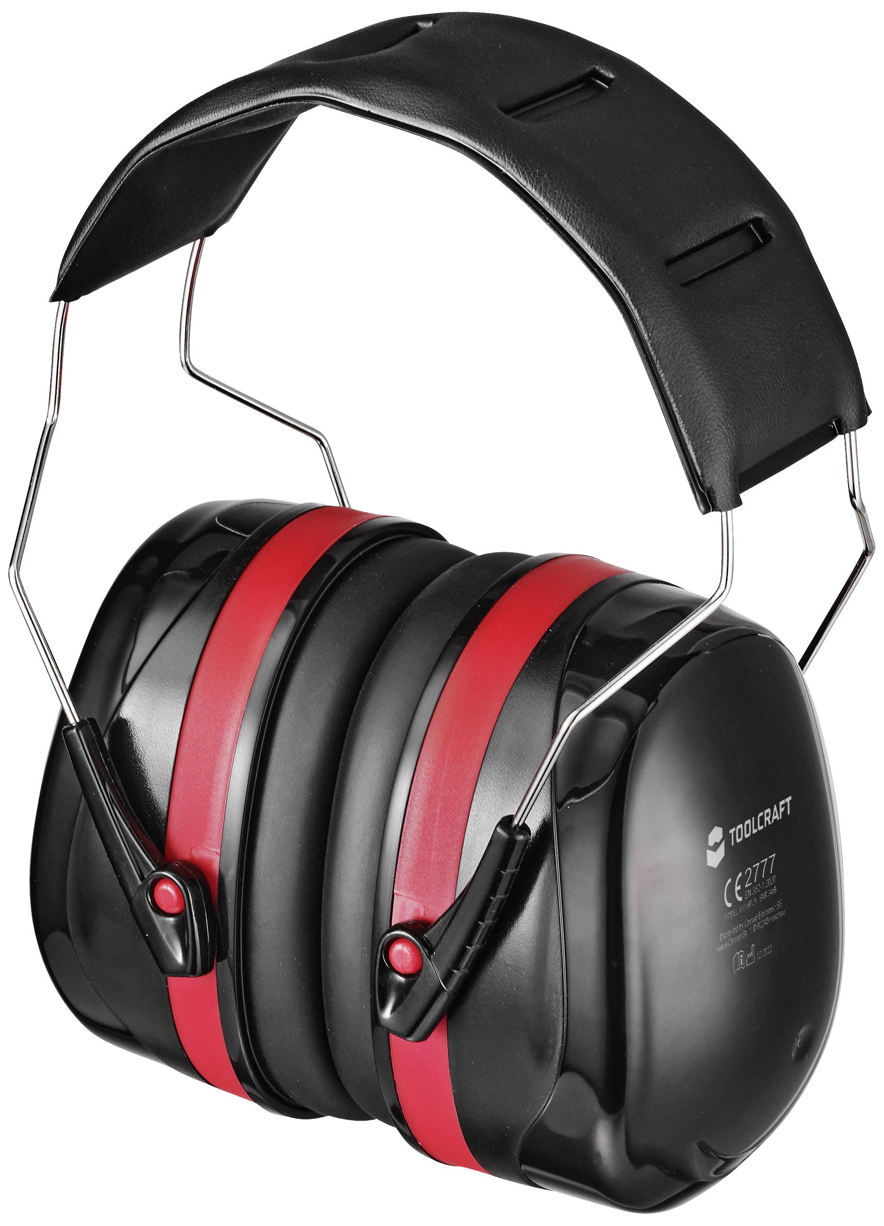 TOOLCRAFT TO-7897173 antifoni, crno-crvena