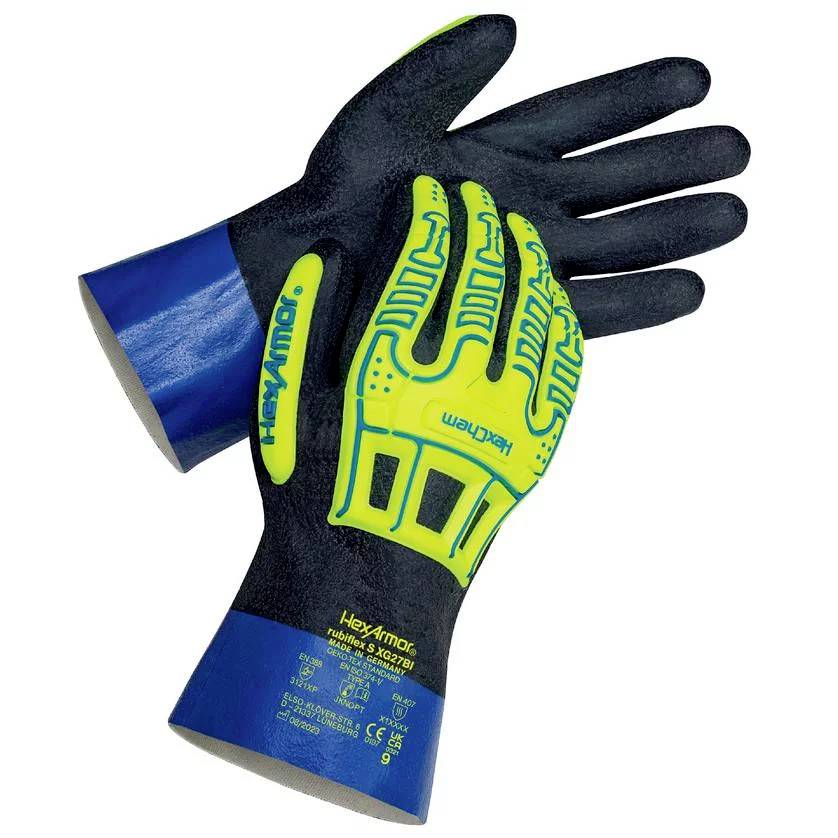 HexArmor XG27BI hemijski otporne rukavice, vel. 8, crna, plava, žuta