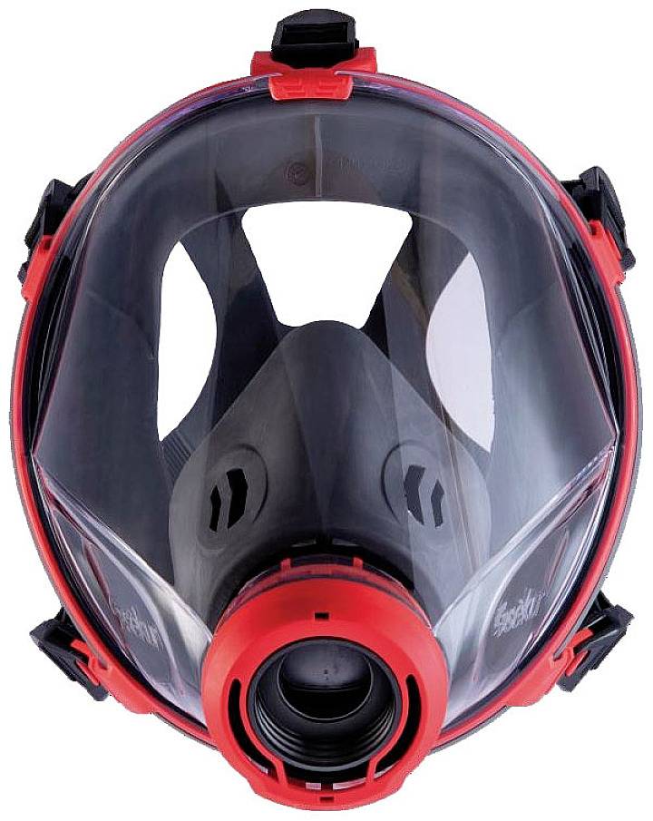 Ekastu 701 red 466702 zaštitna maska za celo lice, crvena i crna