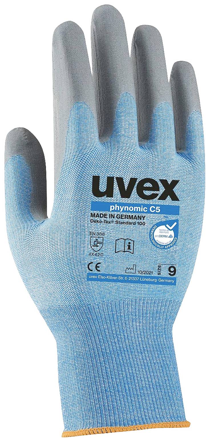 Uvex 6008112 rukavice otporne na posekotine, plava, siva