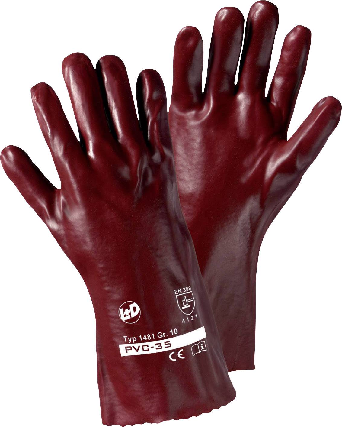 Worky radne rukavice, 10, XL, crvena, braon