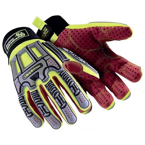 HexArmor Rig 6068207 rukavice otporne na posekotine, žuta, crvena, crna, siva