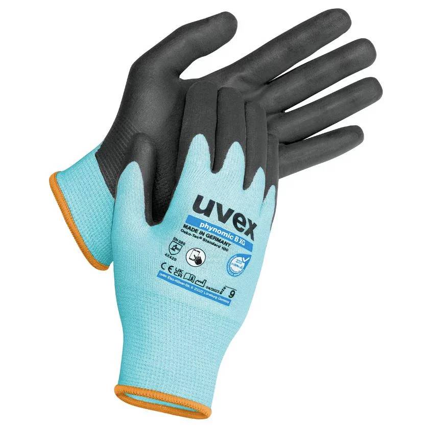Uvex XG 6004412 rukavice otporne na posekotine, crna, plava