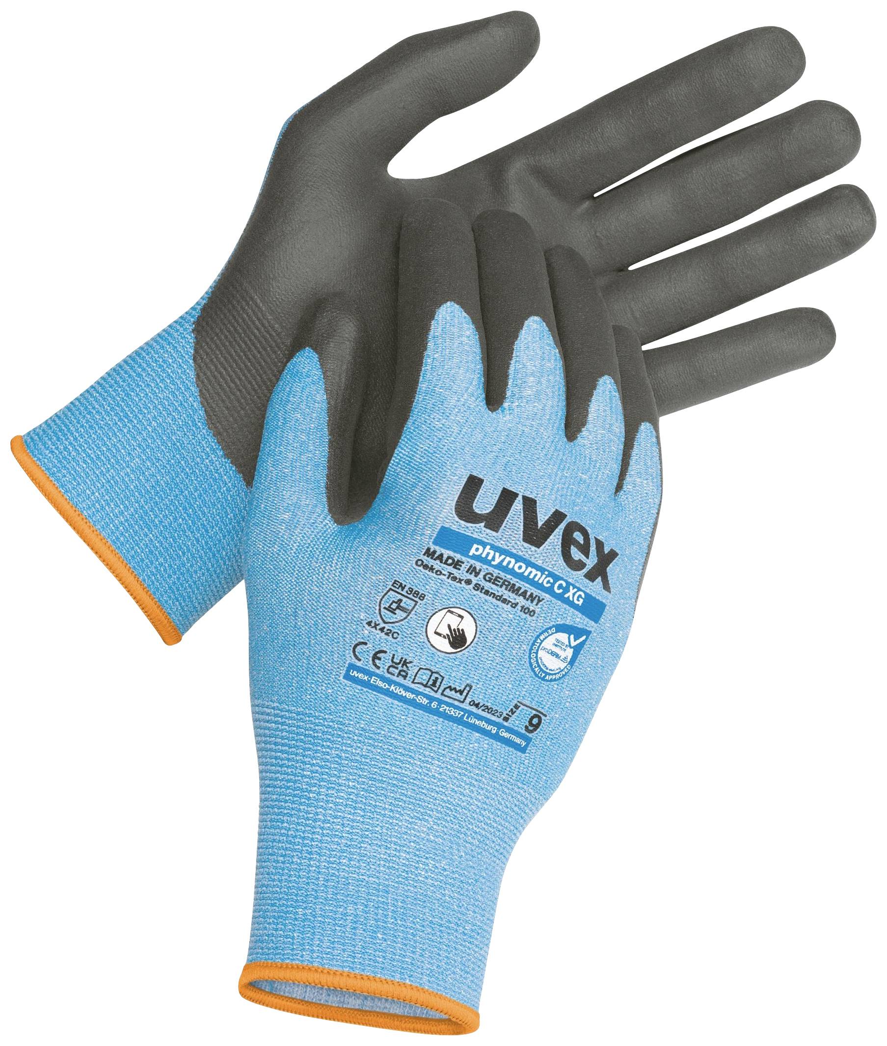 Uvex XG 6007408 rukavice otporne na posekotine, crna, plava