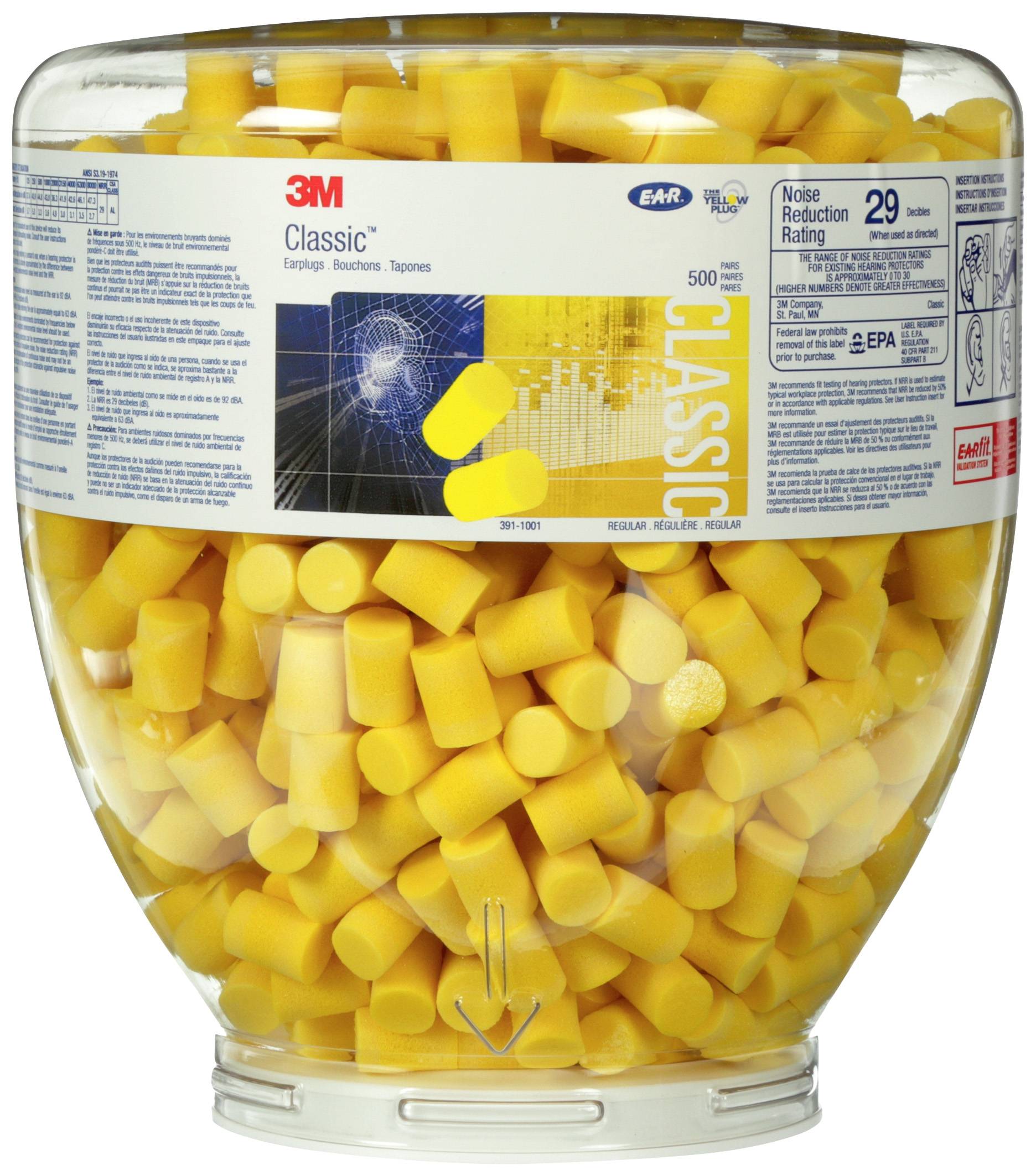 3M EAR PD01001 čepovi za uši, paket za dopunu, žuta