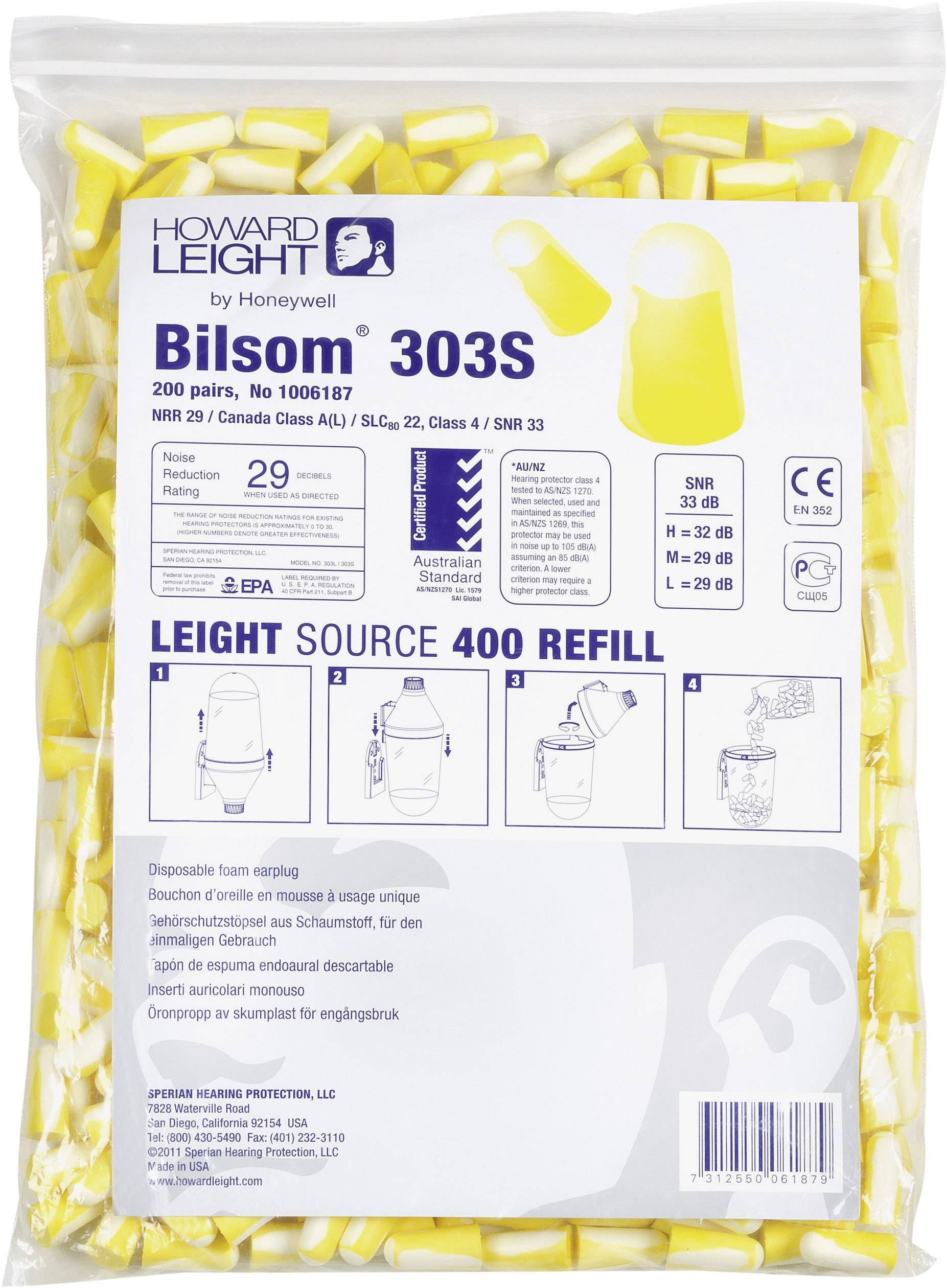 Bilsom 1006187 čepovi za uši, paket za dopunu, 303S
