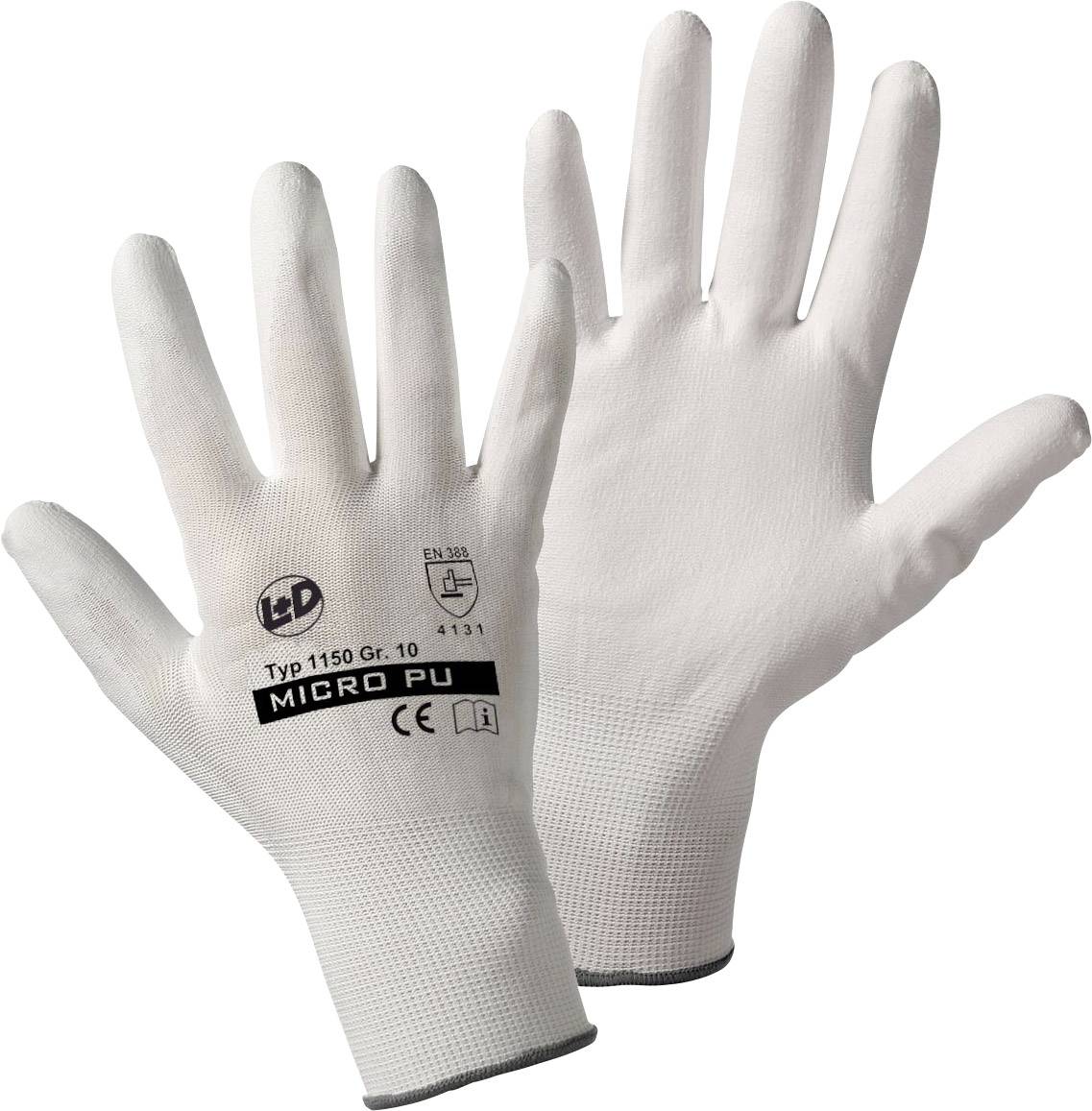 Worky 1150 precizni radne rukavice, 10, XL, bela