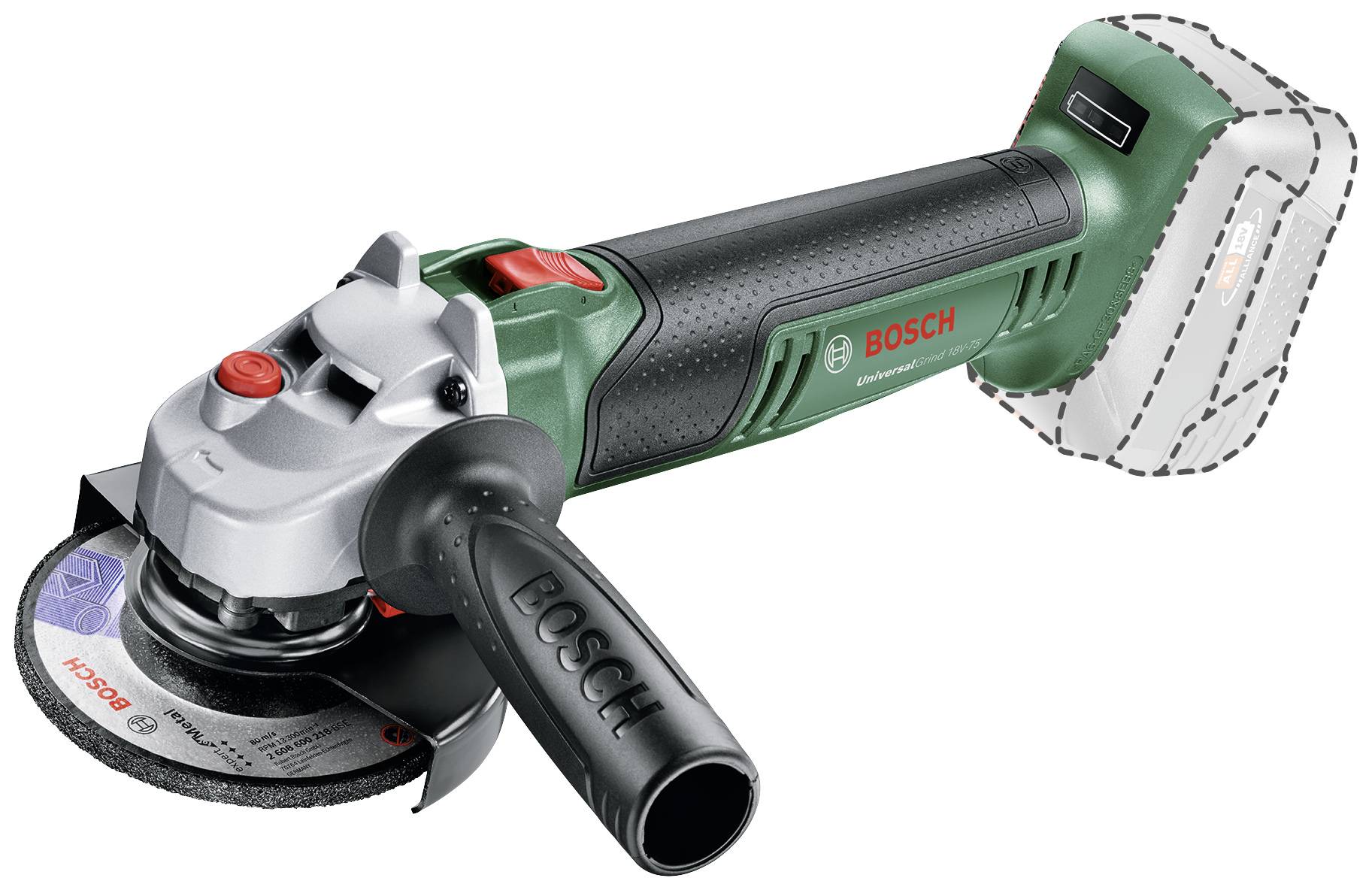 Bosch Home and Garden UniversalGrind 18V-75 06033E5000 akumulatorska ugaona brusilica