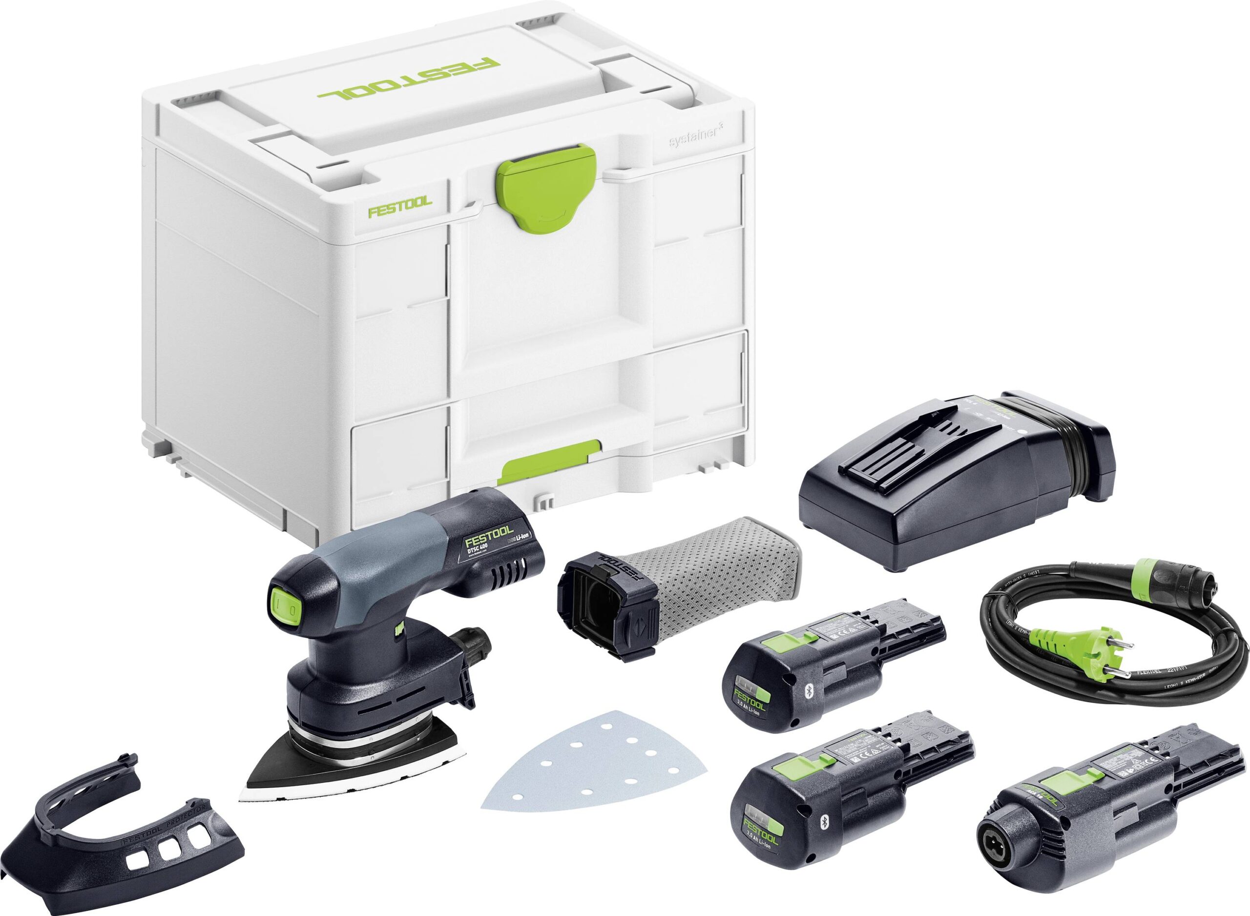 Festool DTSC 400 akumulatorska delta brusilica, 100 x 150 mm, I-Set, karakteristike uklj.. akumulator