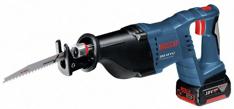 Bosch Professional GSA 18 V-LI akumulatorska sabljasta testera, uklj, karakteristike uklj.. 2 akumulatora