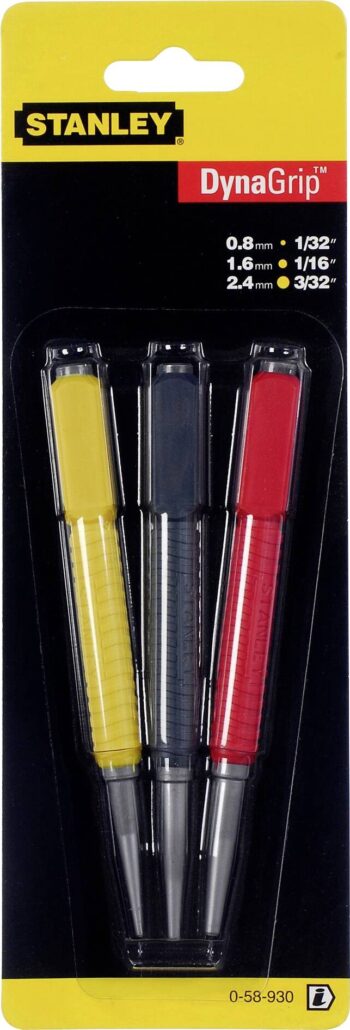 STANLEY 0-58-930 set probojaca za eksere, 3 dela