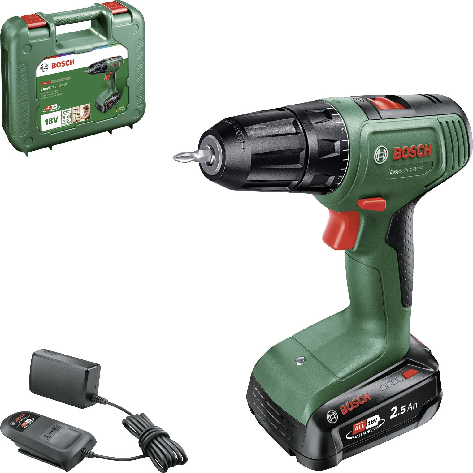 Bosch Home and Garden EasyDrill 18V-38 0615A5008K akumulatorska bušilica-odvijač