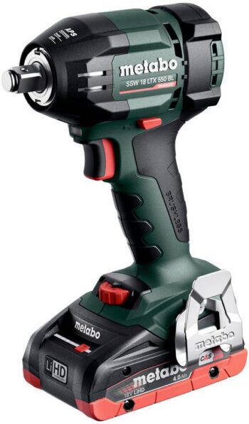 Metabo SSW 18 LTX 550 akumulatorski udarni odvijač, BL, kapacitet akumulatora 4 Ah