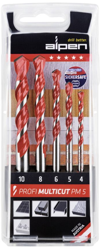 Alpen MultiCut 100705100 set višenamenskih burgija, 5 delova
