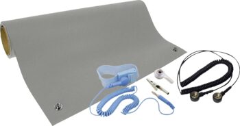 Quadrios ESD set stolnih podloga, siva, stonih, priključak pritisni dugme 10 mm