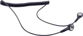Quadrios ESD uzemljivački kabl, crna, pritisni, priključak pritisni dugme 10 mm