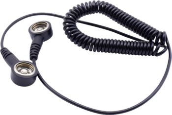 Quadrios ESD uzemljivački kabl, crna, pritisni, priključak pritisni dugme 10 mm, 1.80