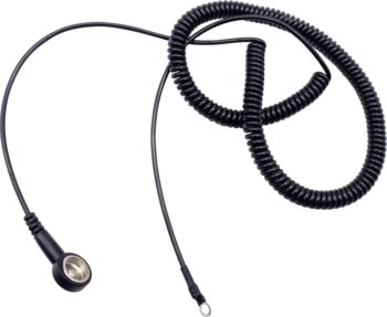Quadrios ESD uzemljivački kabl, crna, pritisni, priključak pritisni dugme 10 mm, dužina kabla 3