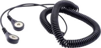 Quadrios ESD uzemljivački kabl, crna, pritisni, priključak pritisni dugme 4 mm, dužina kabla 3, 3.60