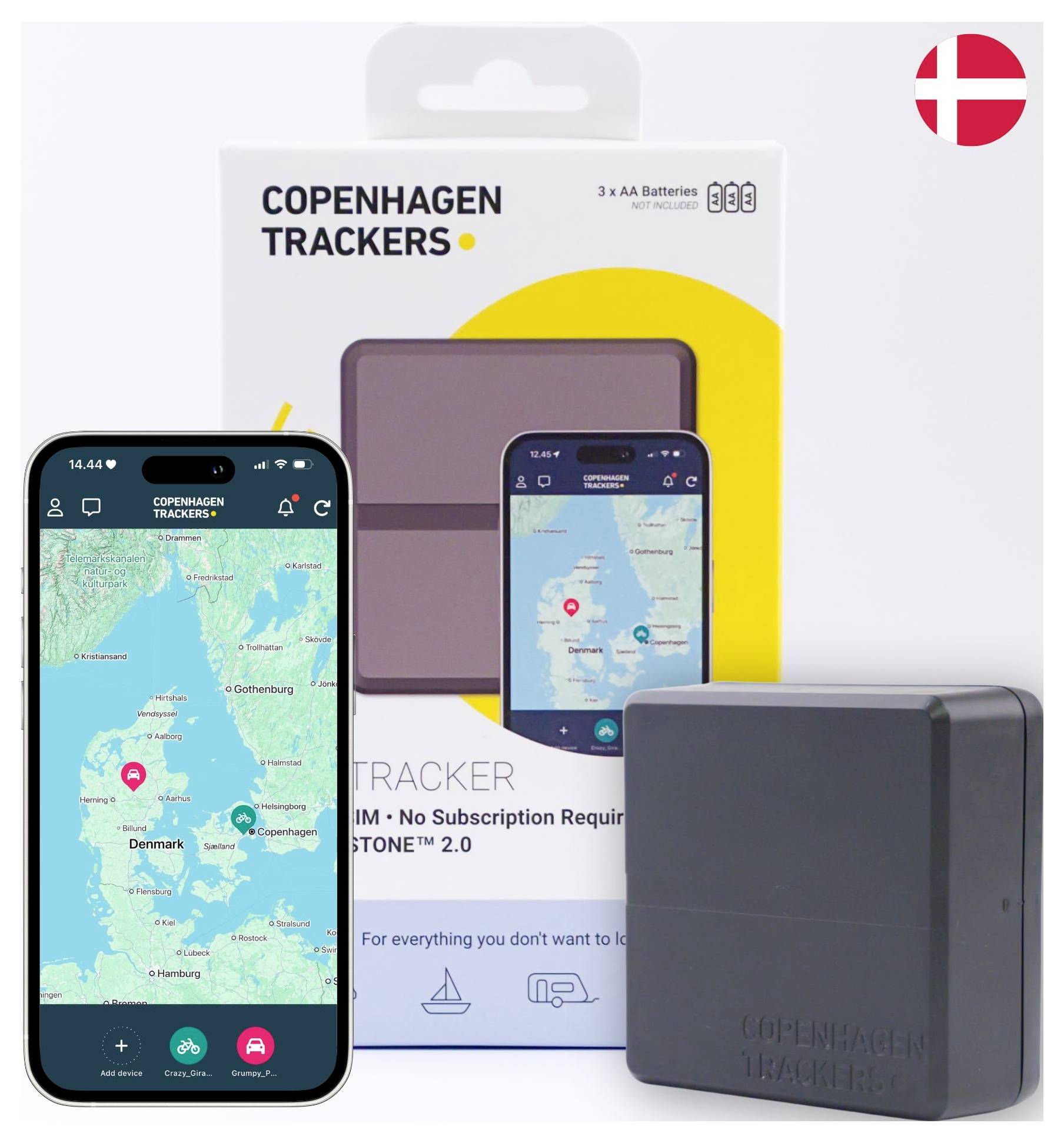 Cobblestone 2.0 (82000) samostalni GPS lokator na AA baterije, profili uživo, dnevno, nedeljno i parkiranje